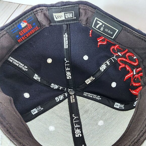 Boston Red Sox Wicked Fade Custom New Era Hat Cap 7 1/8 Black and Red Ombre - Picture 10 of 10